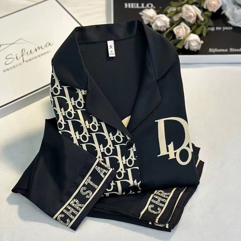 Dior Oblique Silk Pajama Set
