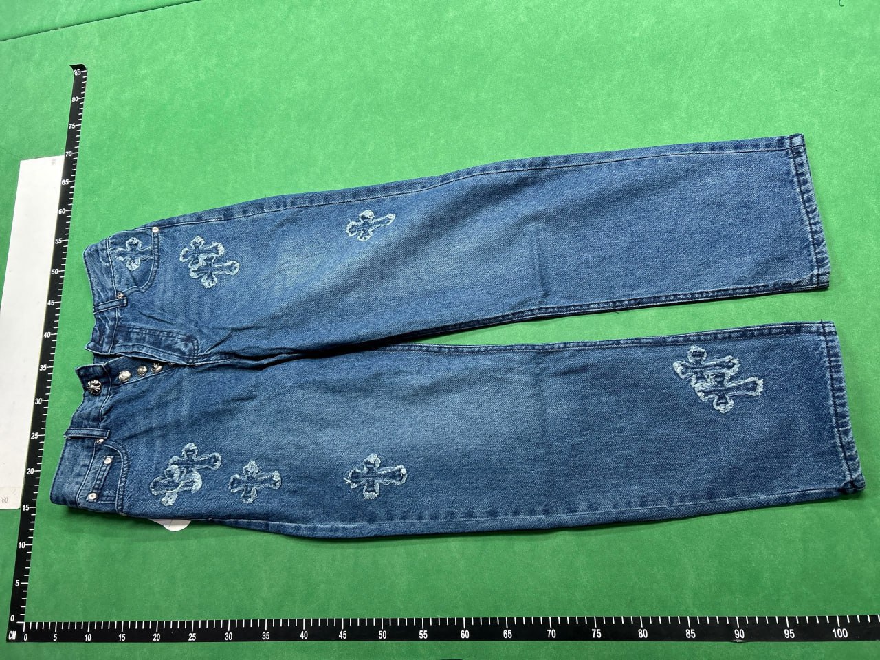 Chrome Hearts Cross Patch Denim Jeans