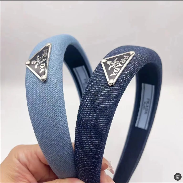 Prada Triangle Logo Denim Headbands [2 styles]