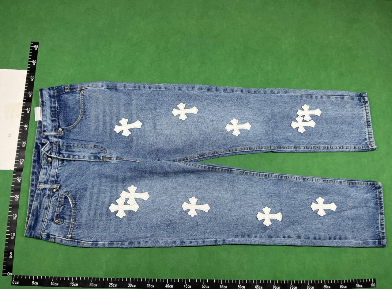 Chrome Hearts Cross Embroidered Jeans [25 styles]