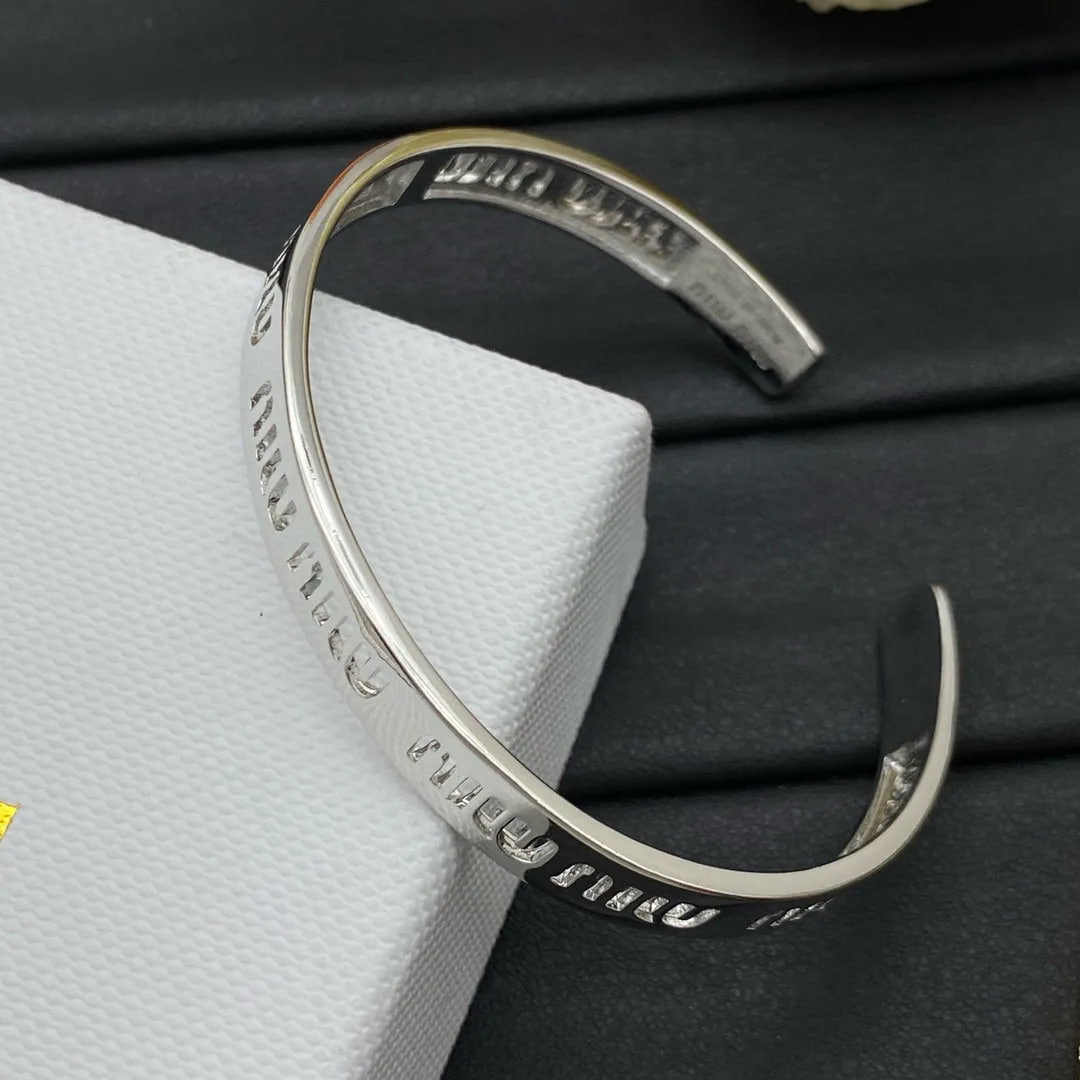 Miu Miu Logo Cuff Bracelets [2 styles]