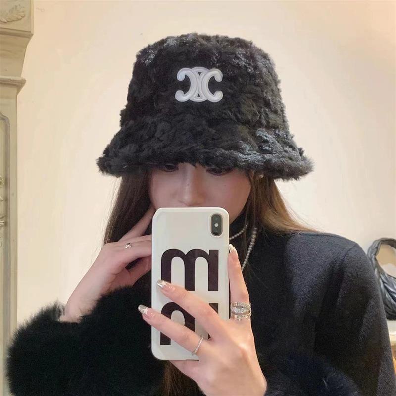 Chanel CC Logo Faux Fur Bucket Hat [2 styles]