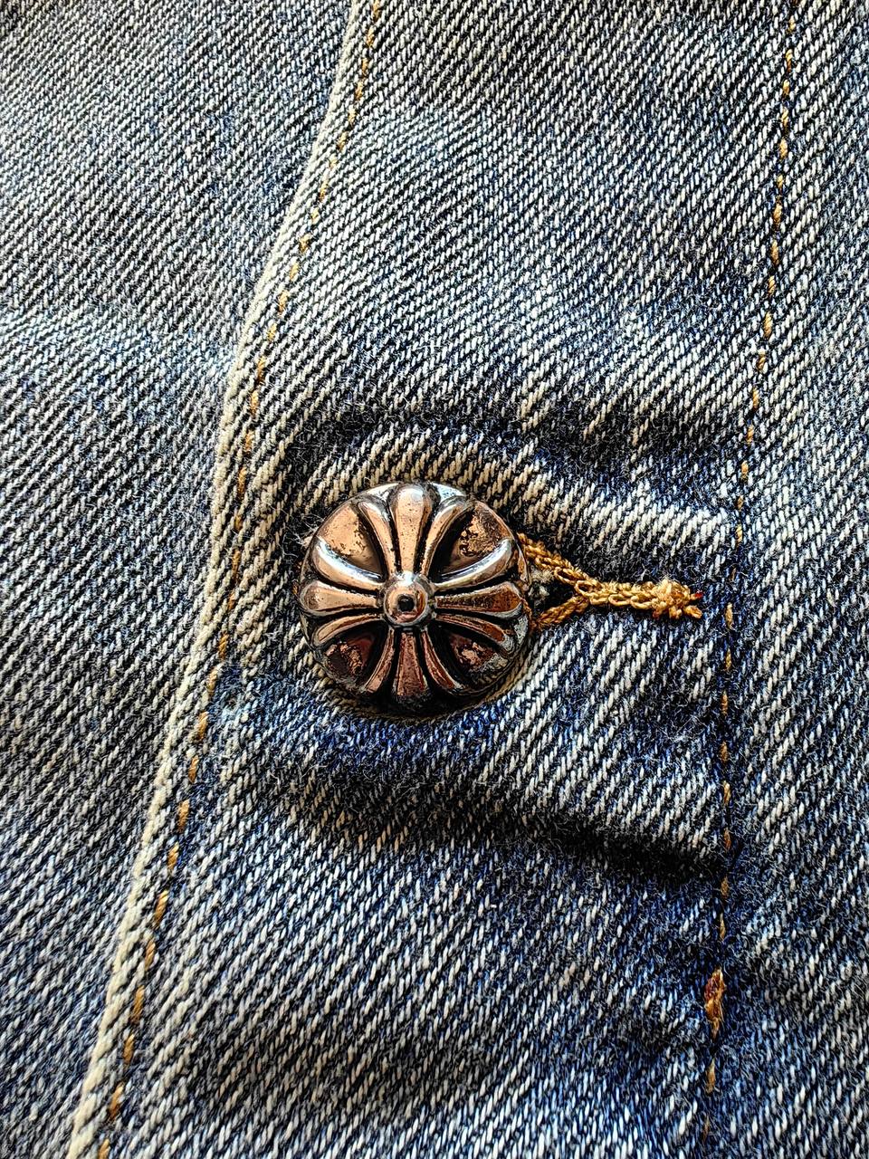 Chrome Hearts Distressed Denim Jacket