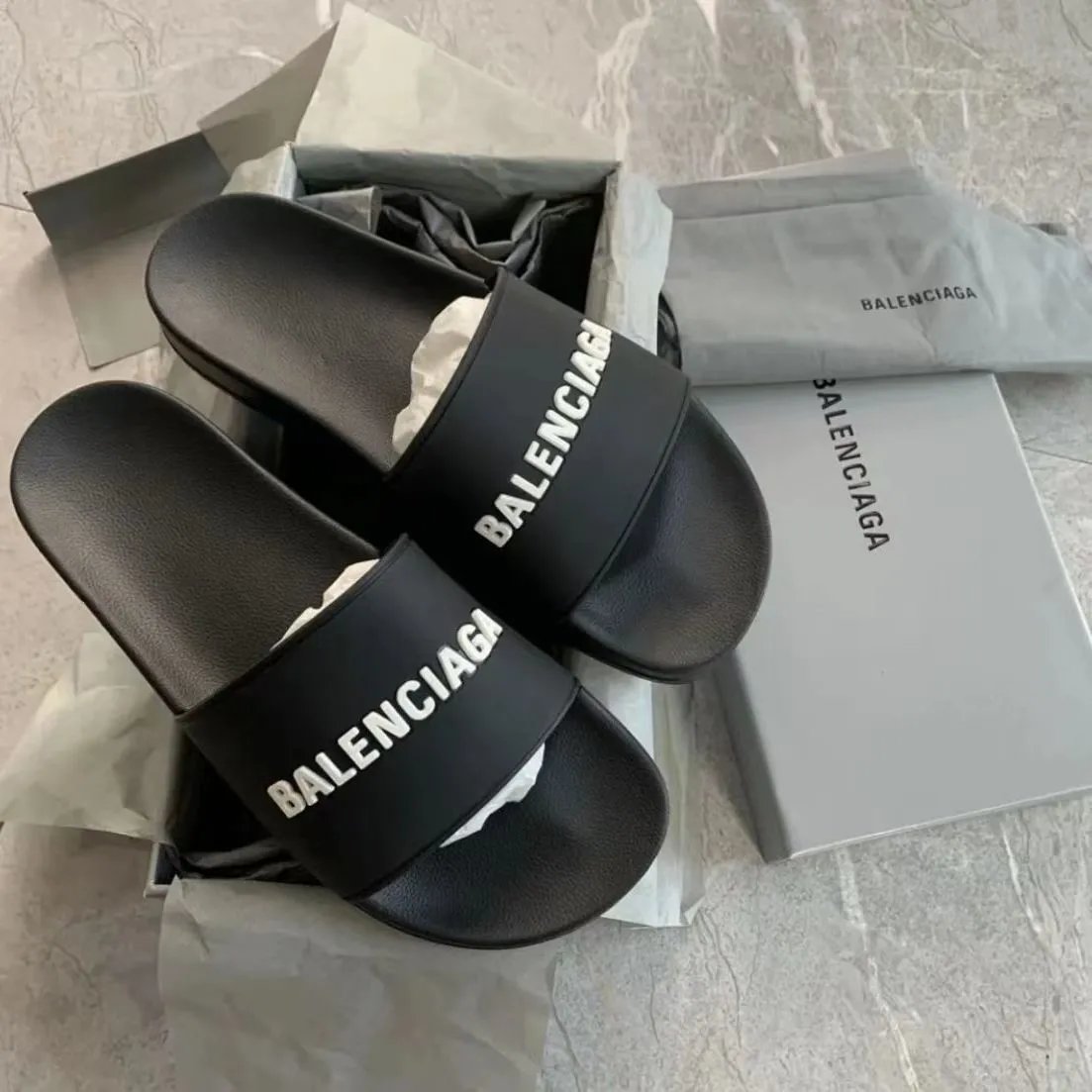Balenciaga Logo Slide Sandals [40 styles]
