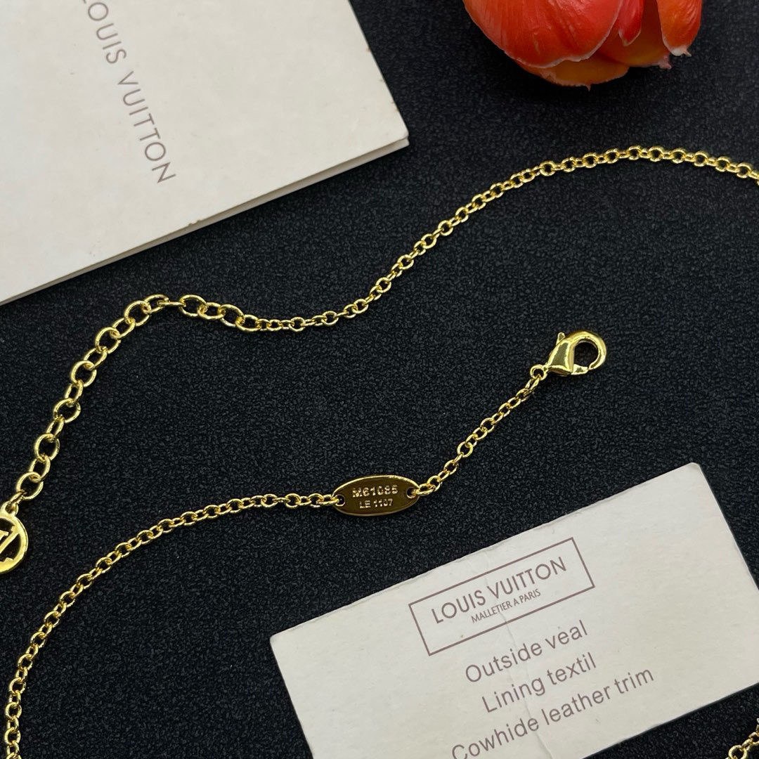 Louis Vuitton LV Flower & Star Charm Necklace