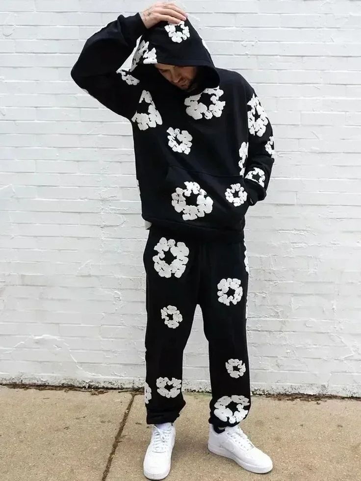 Floral Print Hoodie & Jogger Set [30 styles]