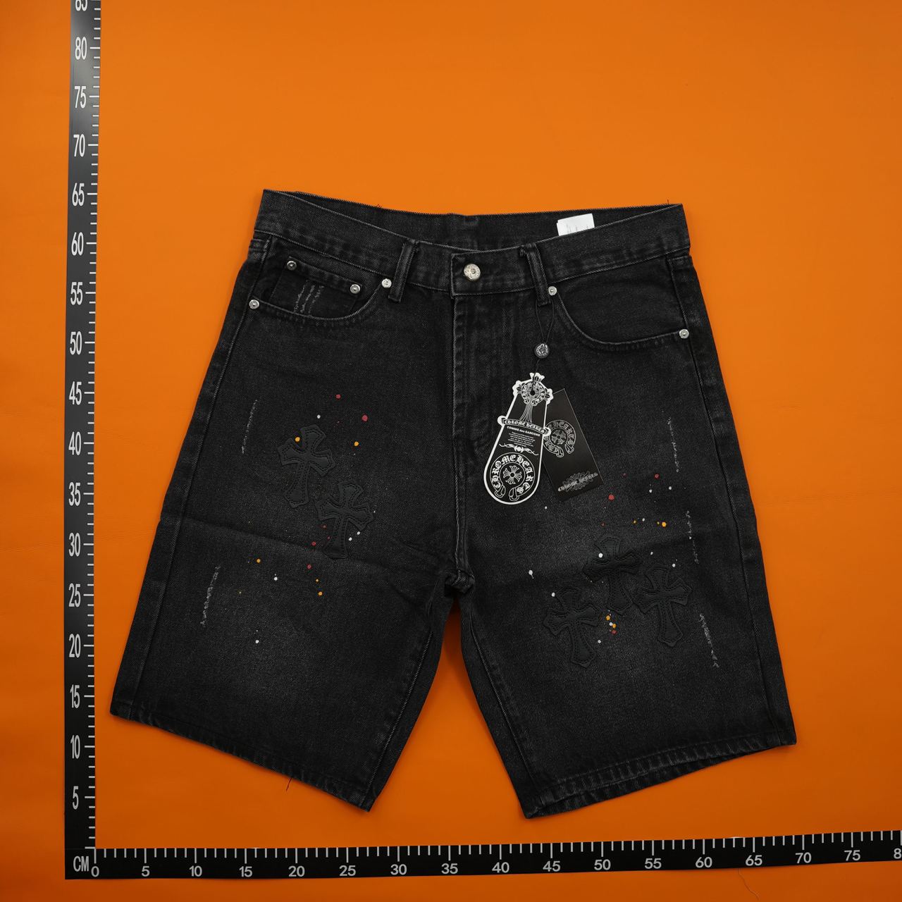 Chrome Hearts Cross Print Denim Shorts [24 styles]