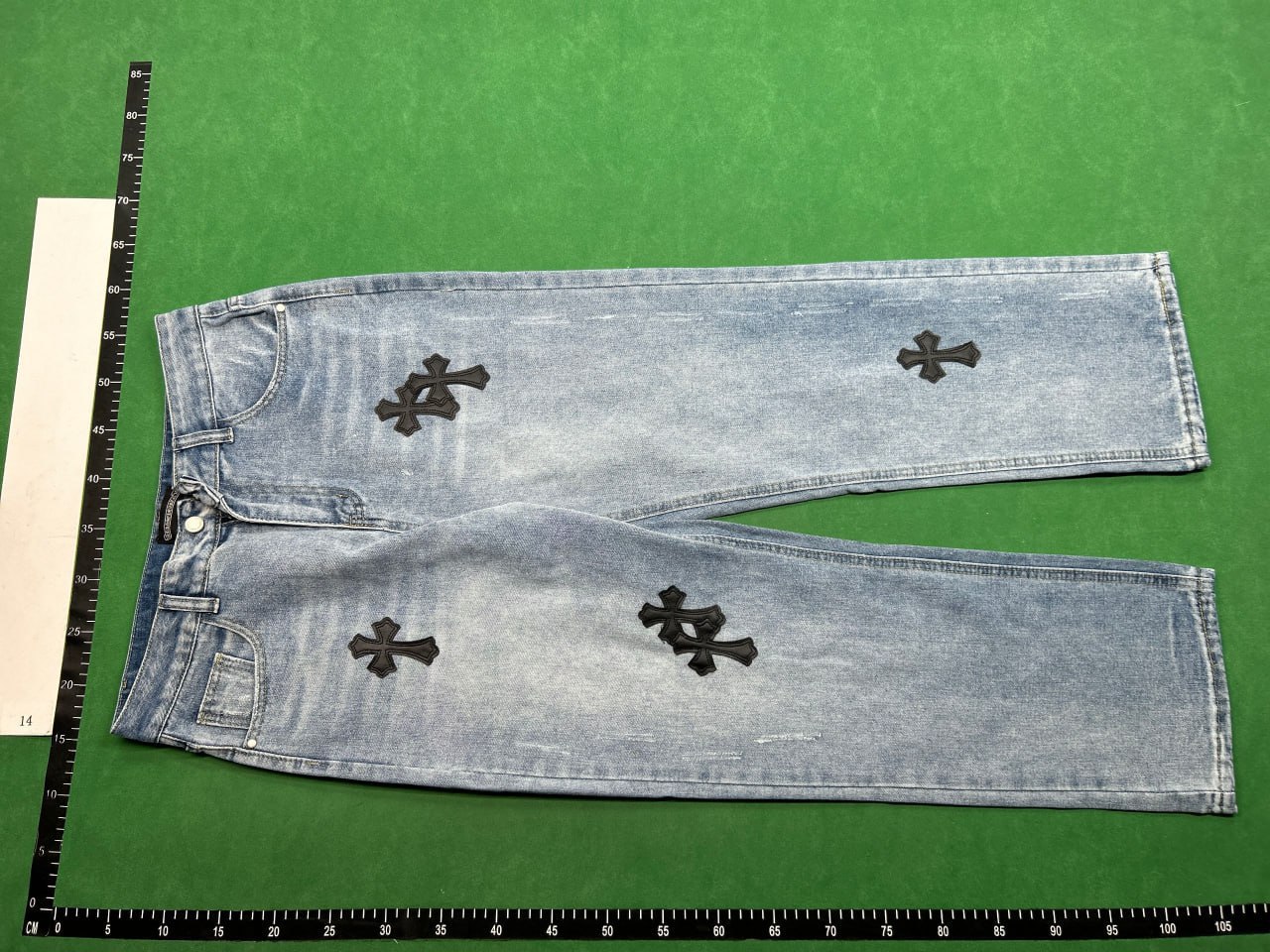 Chrome Hearts Cross Patch Denim Jeans