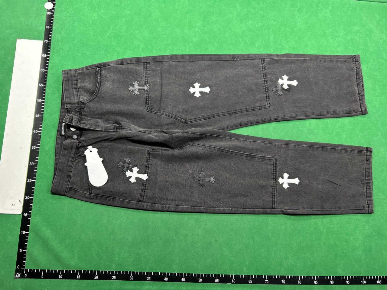 Chrome Hearts Cross Patch Denim Jeans