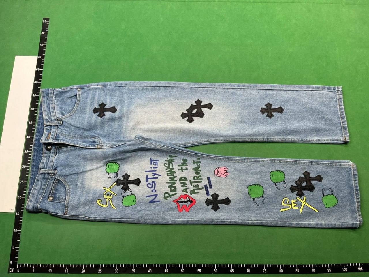 Chrome Hearts Cross Patch Jeans